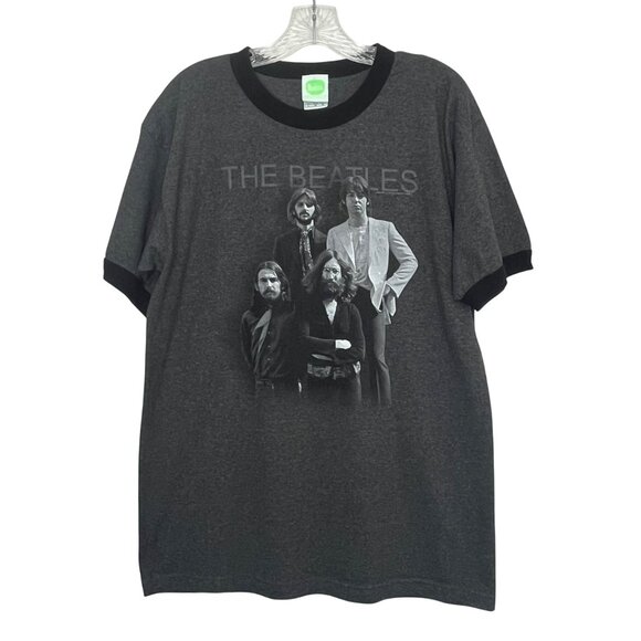 The Beatles Vintage Graphic Tshirt Mens Large Gray Band Concert - Picture 1 of 6